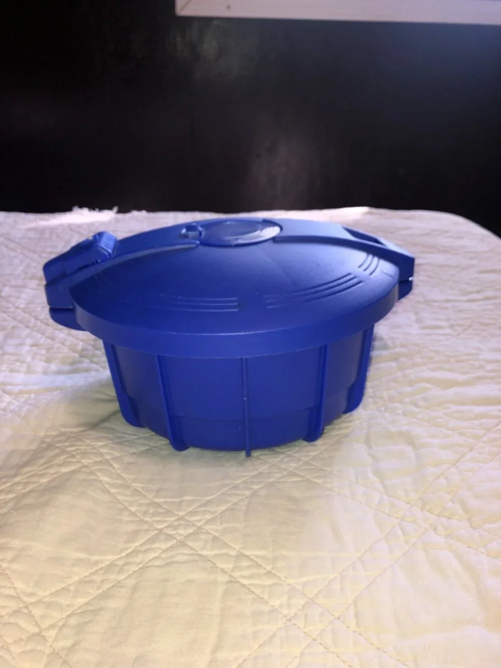 Prepology 4 quarts Microwavable Plastic Pressure Cooker Blue